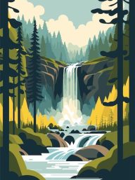 illustrator- image- waterfall