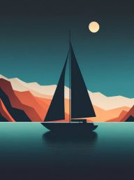 illustrator image-boat scenery